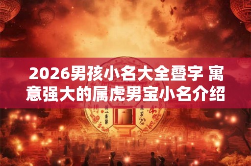 2026男孩小名大全叠字 寓意强大的属虎男宝小名介绍