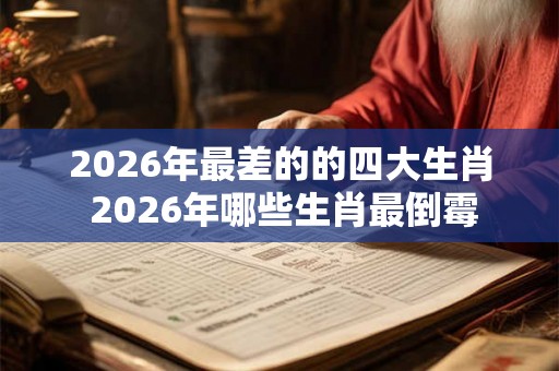 2026年最差的的四大生肖 2026年哪些生肖最倒霉 2026年最差的的四大生肖 2026年哪些生肖最倒霉