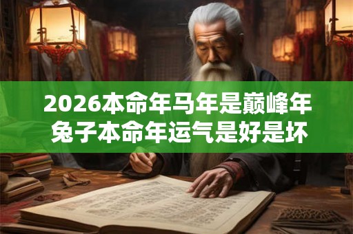 2026本命年马年是巅峰年 兔子本命年运气是好是坏 2026本命年马年是巅峰年 兔子本命年运气是好是坏