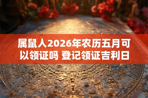 属鼠人2026年农历五月可以领证吗 登记领证吉利日