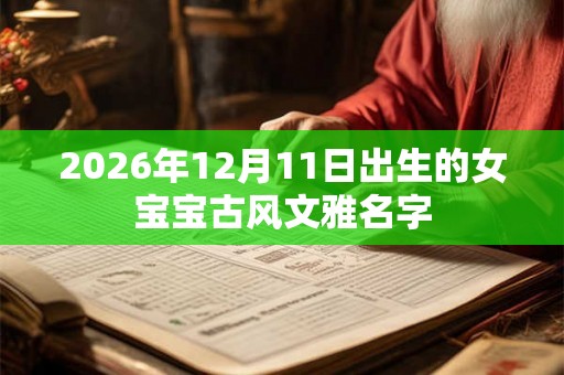 2026年12月11日出生的女宝宝古风文雅名字 2026年12月11日出生的女宝宝古风文雅名字