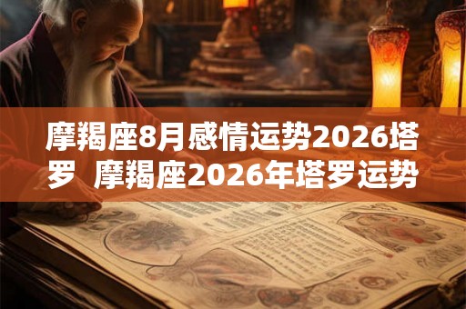 摩羯座8月感情运势2026塔罗  摩羯座2026年塔罗运势
