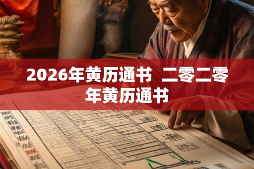 2026年黄历通书  二零二零年黄历通书