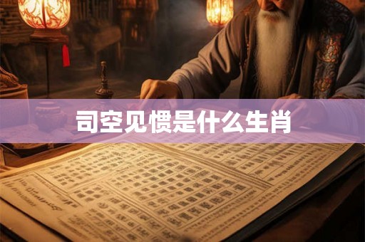 司空见惯是什么生肖