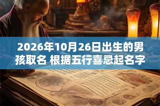 2026年10月26日出生的男孩取名 根据五行喜忌起名字网