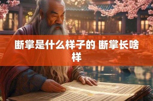 断掌是什么样子的 断掌长啥样