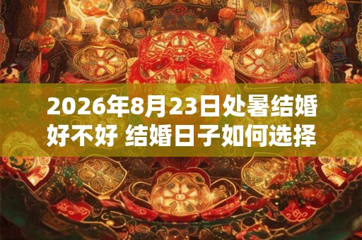 2026年8月23日处暑结婚好不好 结婚日子如何选择 2026年8月23日处暑结婚好不好 结婚日子如何选择