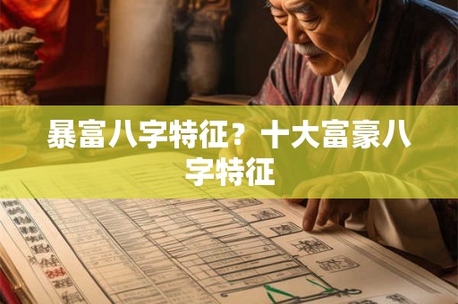 暴富八字特征？十大富豪八字特征