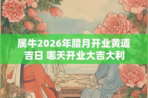 属牛2026年腊月开业黄道吉日 哪天开业大吉大利