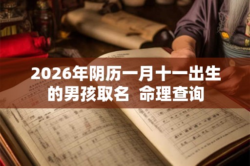 2026年阴历一月十一出生的男孩取名 命理查询 2026年阴历一月十一出生的男孩取名 命理查询