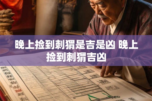 晚上捡到刺猬是吉是凶 晚上捡到刺猬吉凶