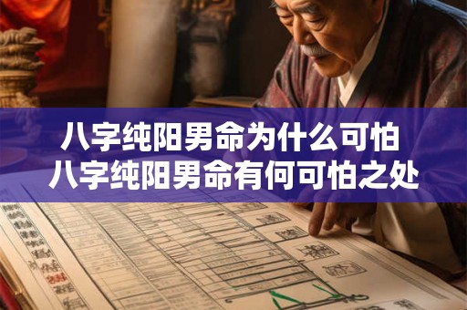 八字纯阳男命为什么可怕 八字纯阳男命有何可怕之处