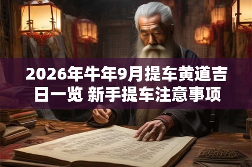 2026年牛年9月提车黄道吉日一览 新手提车注意事项