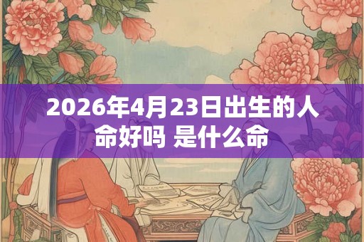 2026年4月23日出生的人命好吗 是什么命