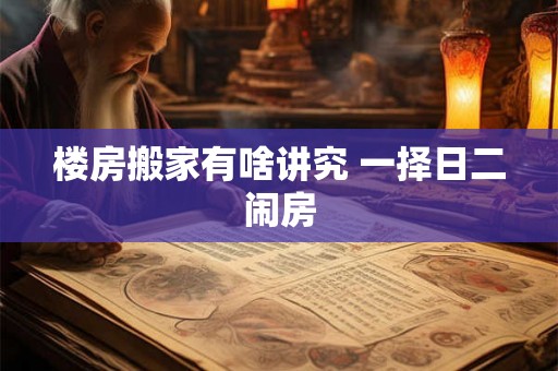 楼房搬家有啥讲究 一择日二闹房
