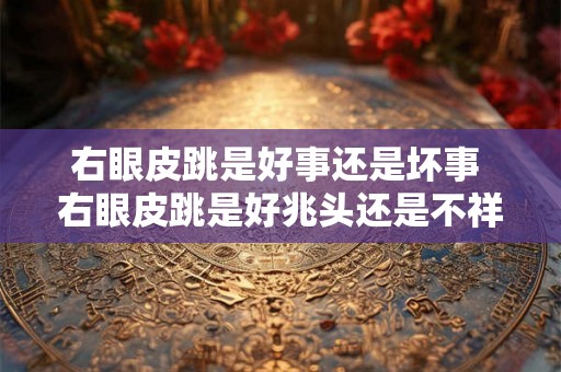 右眼皮跳是好事还是坏事 右眼皮跳是好兆头还是不祥之兆