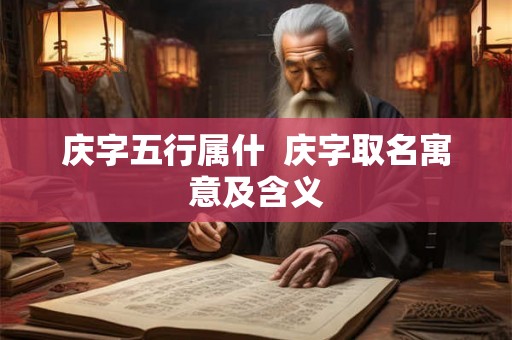 庆字五行属什  庆字取名寓意及含义