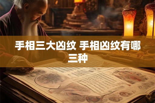 手相三大凶纹 手相凶纹有哪三种