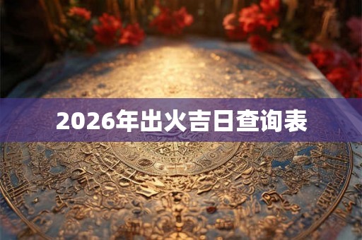 2026年出火吉日查询表