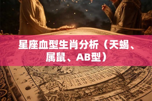 星座血型生肖分析(天蝎、属鼠、AB型) 星座血型生肖分析(天蝎、属鼠、AB型)