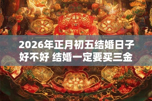 2026年正月初五结婚日子好不好 结婚一定要买三金吗
