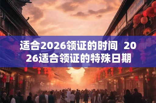 适合2026领证的时间 2026适合领证的特殊日期 适合2026领证的时间 2026适合领证的特殊日期
