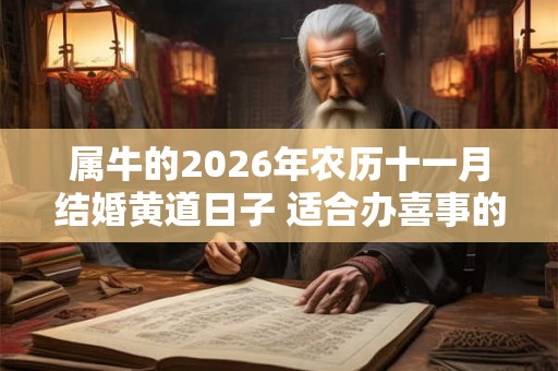 属牛的2026年农历十一月结婚黄道日子 适合办喜事的日期