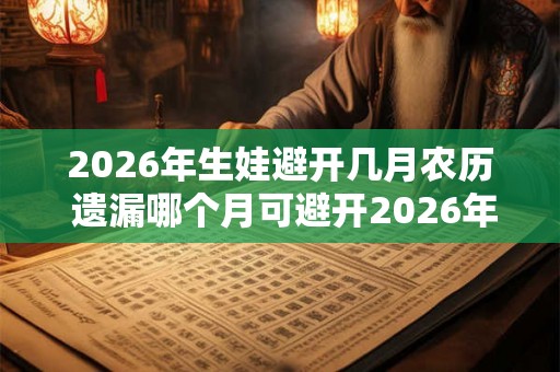 2026年生娃避开几月农历 遗漏哪个月可避开2026年生娃农历
