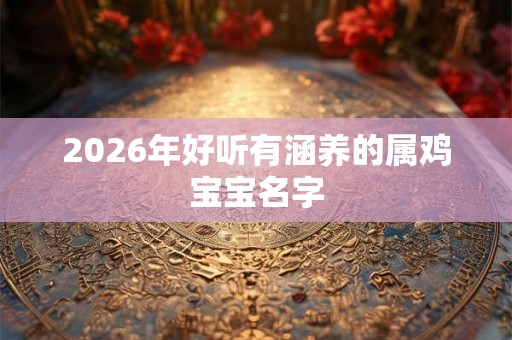 2026年好听有涵养的属鸡宝宝名字
