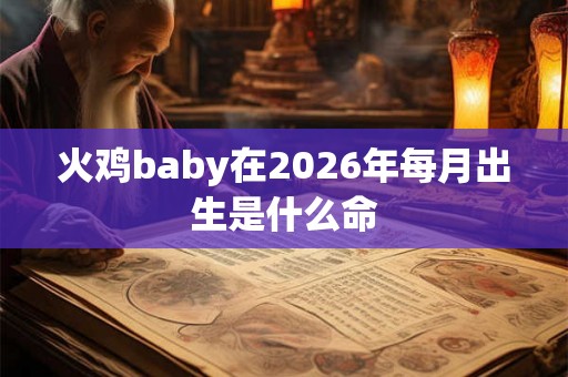火鸡baby在2026年每月出生是什么命