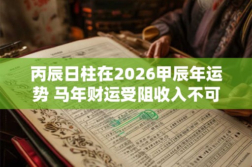丙辰日柱在2026甲辰年运势 马年财运受阻收入不可观