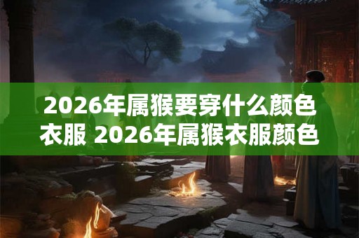2026年属猴要穿什么颜色衣服 2026年属猴衣服颜色