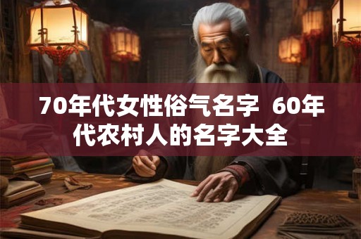 70年代女性俗气名字  60年代农村人的名字大全