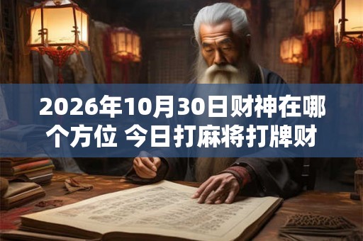 2026年10月30日财神在哪个方位 今日打麻将打牌财神方位