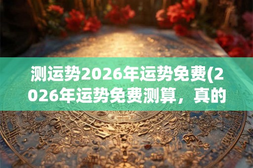 测运势2026年运势免费(2026年运势免费测算，真的可信吗？)