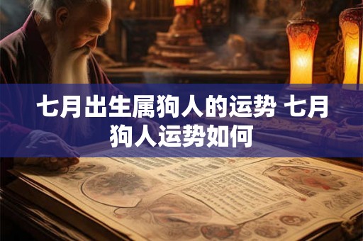 七月出生属狗人的运势 七月狗人运势如何 七月出生属狗人的运势 七月狗人运势如何