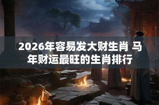 2026年容易发大财生肖 马年财运最旺的生肖排行