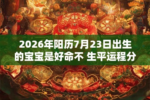 2026年阳历7月23日出生的宝宝是好命不 生平运程分析
