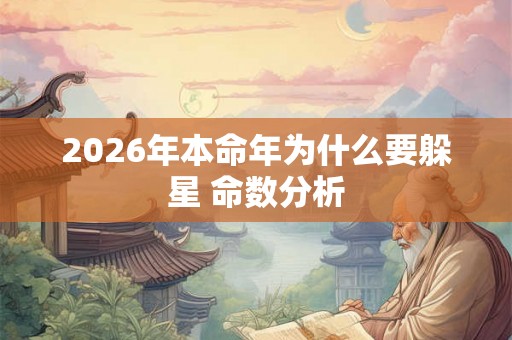 2026年本命年为什么要躲星 命数分析