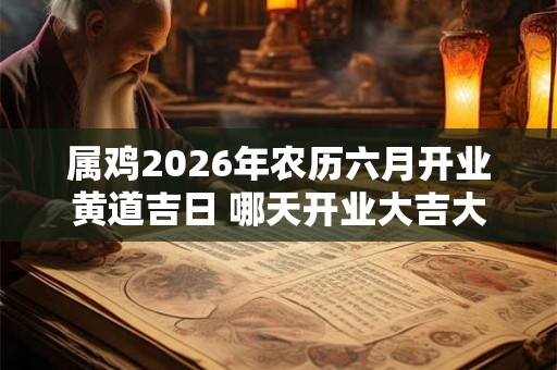 属鸡2026年农历六月开业黄道吉日 哪天开业大吉大利 属鸡2026年农历六月开业黄道吉日 哪天开业大吉大利