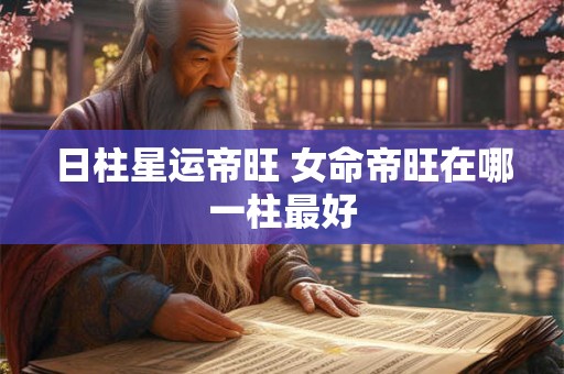 日柱星运帝旺 女命帝旺在哪一柱最好 日柱星运帝旺 女命帝旺在哪一柱最好
