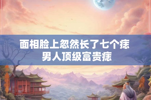 面相脸上忽然长了七个痣  男人顶级富贵痣