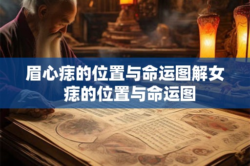 眉心痣的位置与命运图解女  痣的位置与命运图