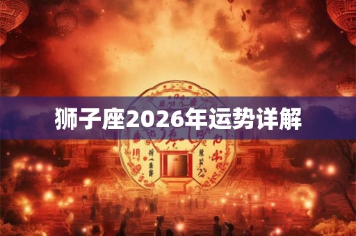 狮子座2026年运势详解