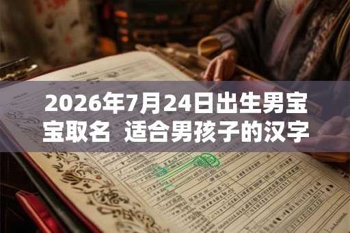 2026年7月24日出生男宝宝取名 适合男孩子的汉字 2026年7月24日出生男宝宝取名 适合男孩子的汉字