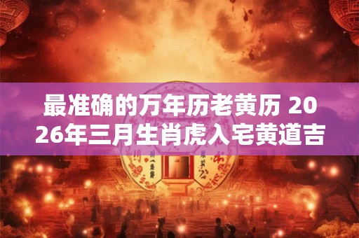 最准确的万年历老黄历 2026年三月生肖虎入宅黄道吉日查询