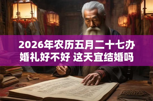2026年农历五月二十七办婚礼好不好 这天宜结婚吗