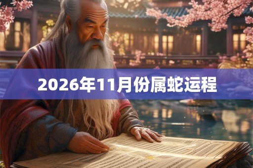 2026年11月份属蛇运程