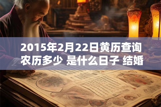 2015年2月22日黄历查询 农历多少 是什么日子 结婚吉时