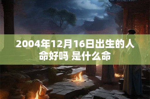 2004年12月16日出生的人命好吗 是什么命